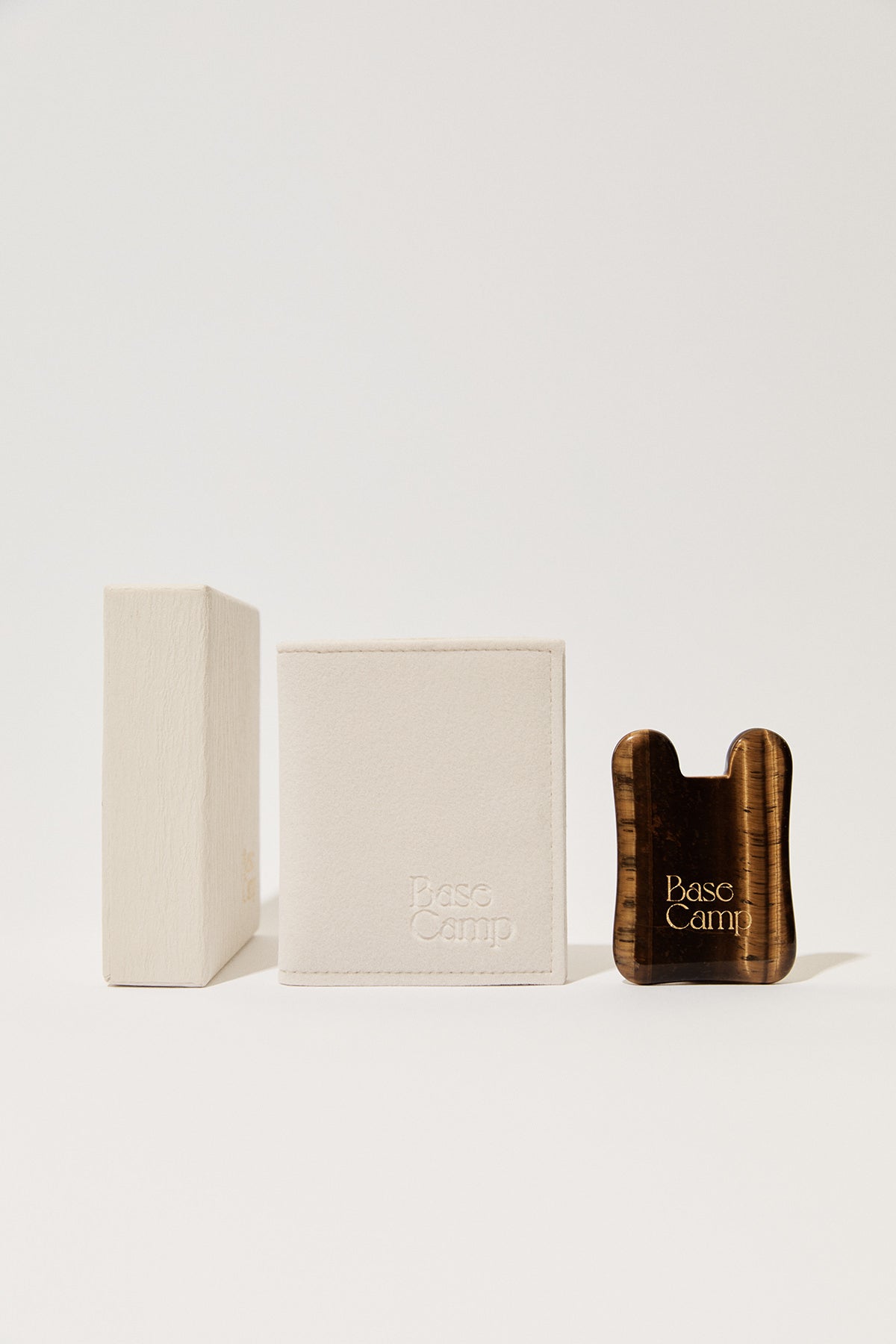 Base Camp Beauty Gua Sha, protective sleeve and box.