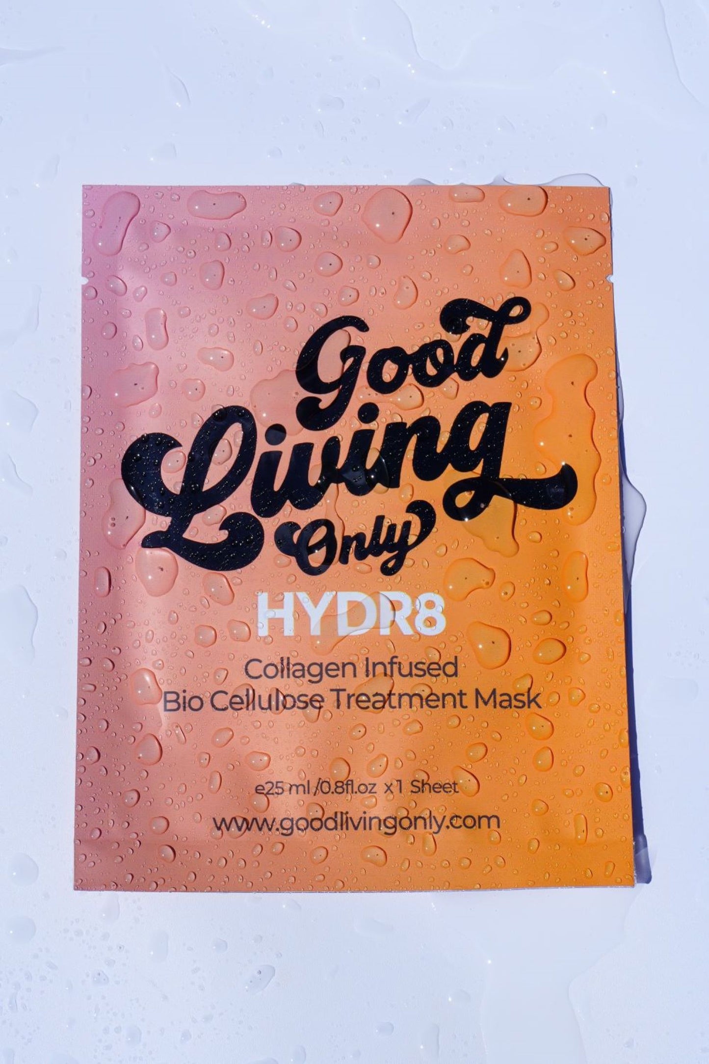 HYDR8 - Collagen Infused Bio Cellulose Treatment Mask - Good Living Only