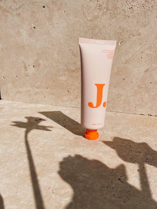 Jjust Hangover Face Mask with shadows cast.